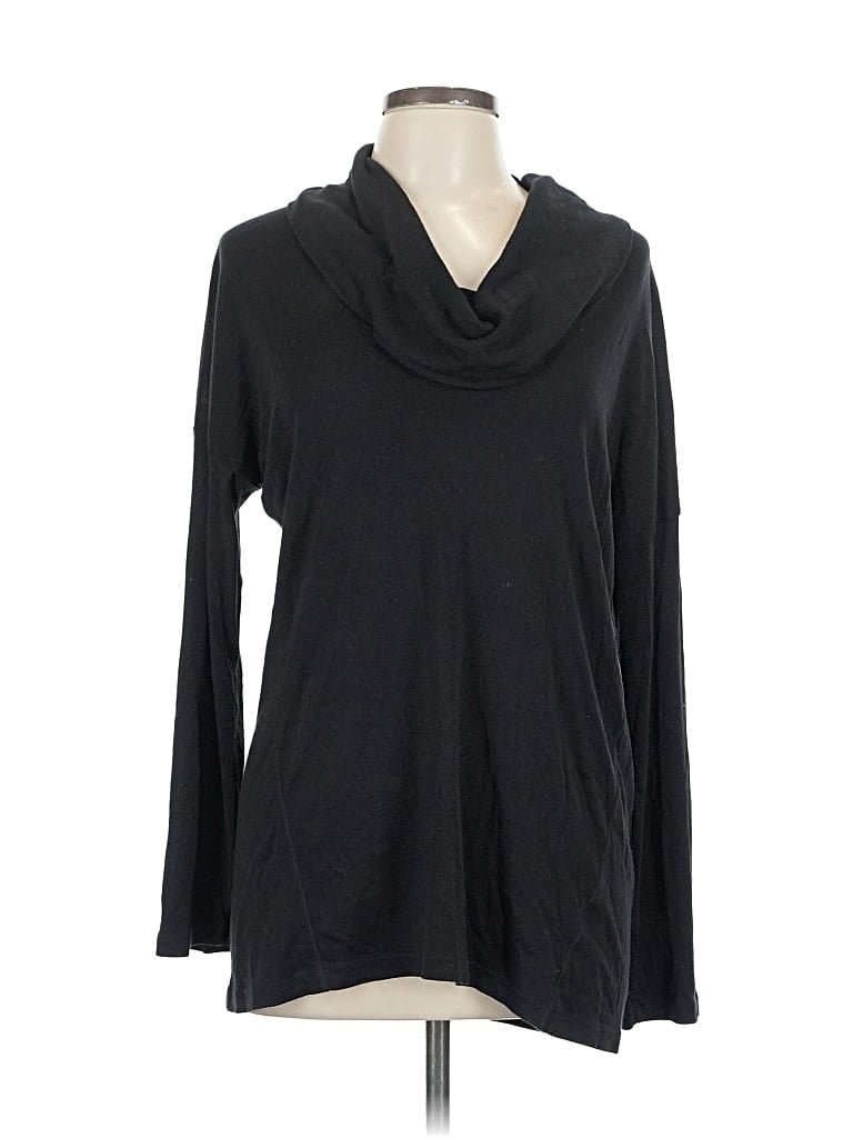 Pre-owned Splendid Long Sleeve Top Black Cowl Neck Tops