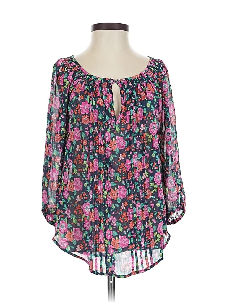 Pre-owned Abercrombie & Fitch 3/4 Sleeve Blouse In Pink