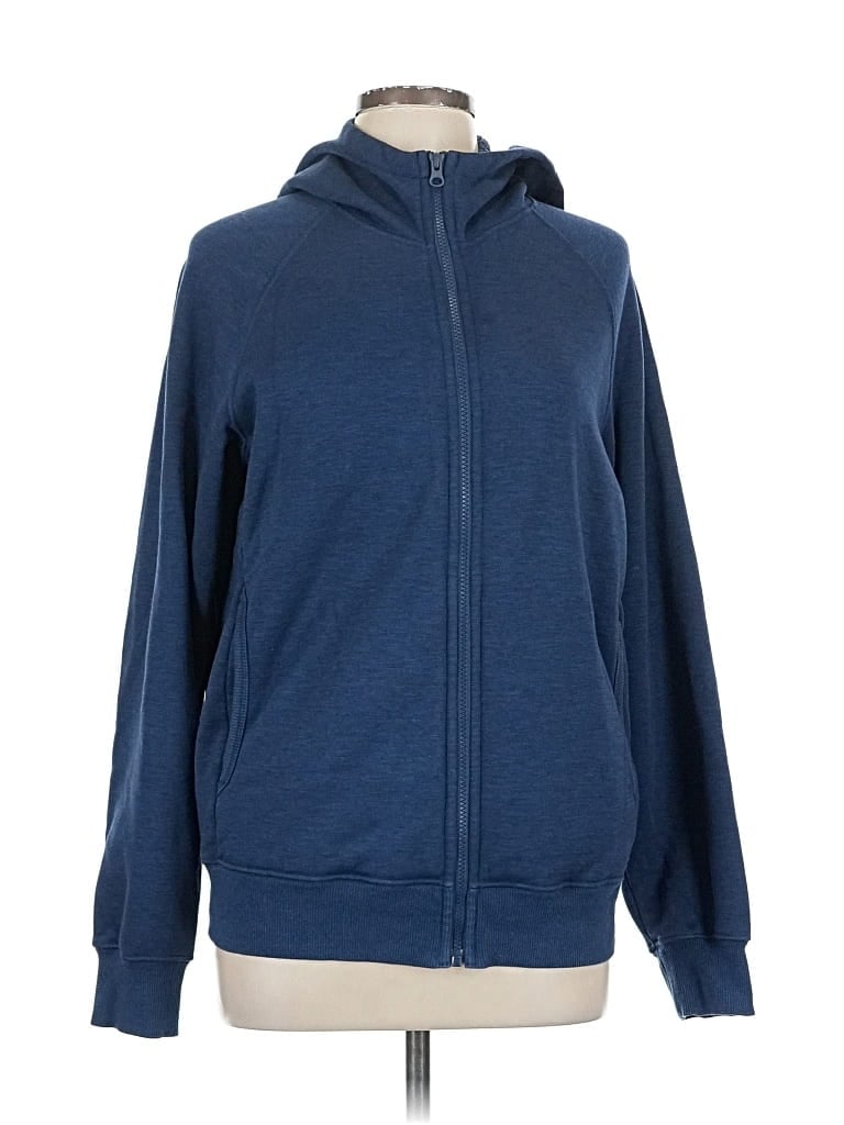 Pre-owned Uniqlo Zip Up Hoodie In Blue
