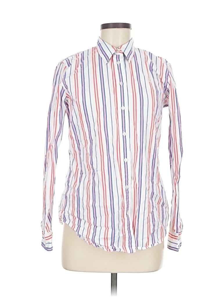 Pre-owned Polo Ralph Lauren Long Sleeve Button Down Shirt In White