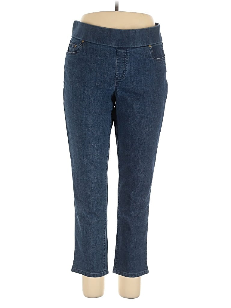 Pre-owned Jessica London Jeggings In Blue