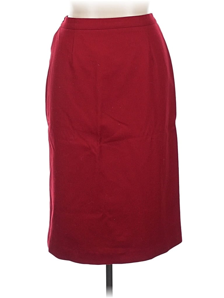 Pre-owned Sag Harbor Formal Skirt In Burgundy