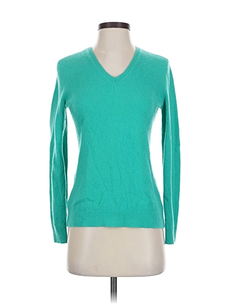 Pre-owned Lands' End Cashmere Pullover Sweater In Blue