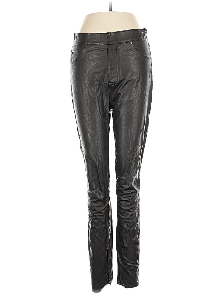 Pre-owned Spanx Faux Leather Pants In Black