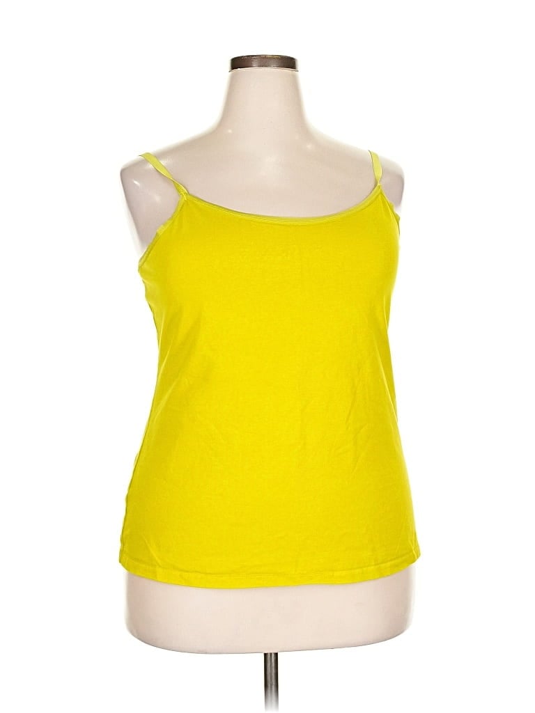 Pre-owned Lane Bryant Tank Top Yellow Strapless Neckline Tops