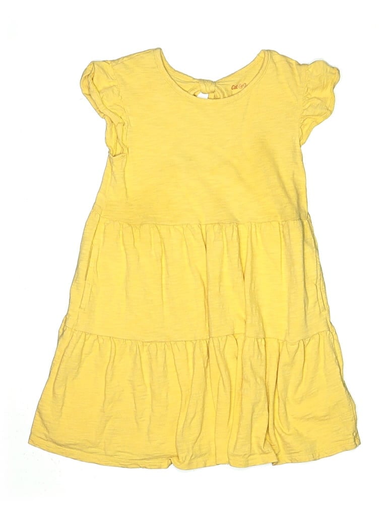 Pre-owned Cat & Jack Kids' Dress In Yellow