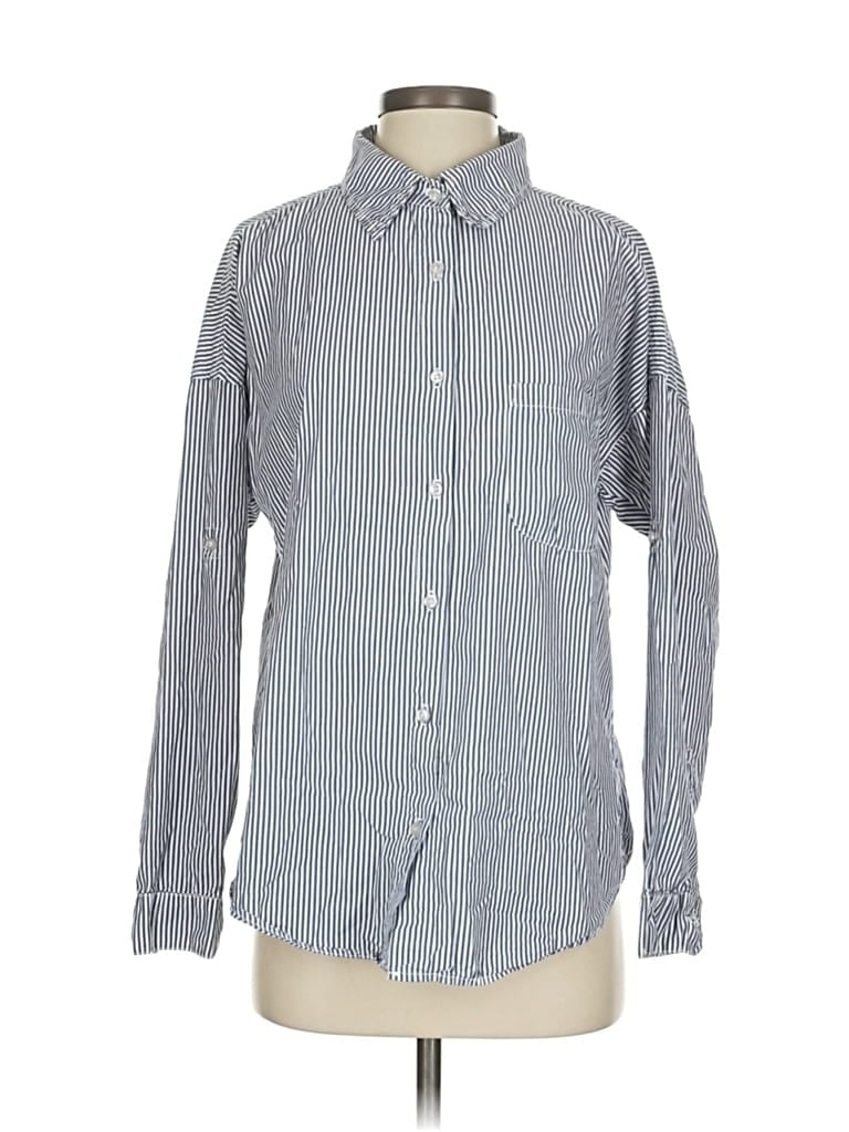 Pre-owned Nsf Long Sleeve Button Down Shirt In Gray