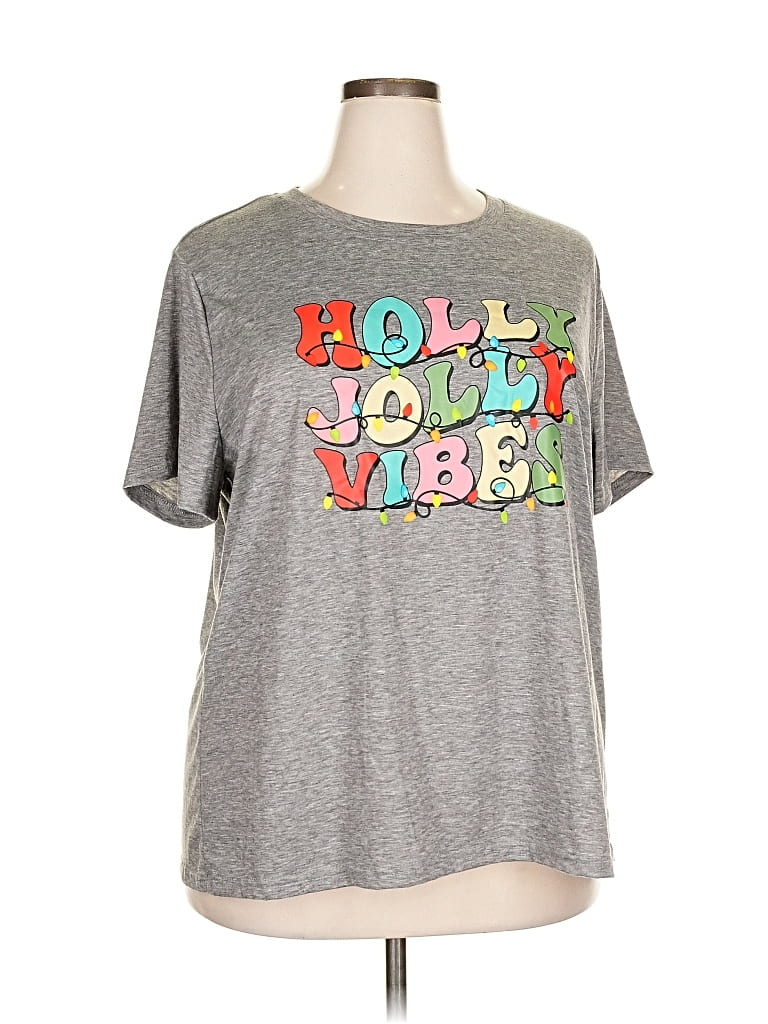 Pre-owned Unbranded Short Sleeve T-shirt In Gray