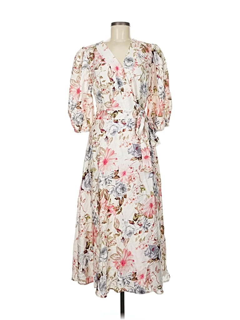 Pre-owned Aakaa Casual Dress In White