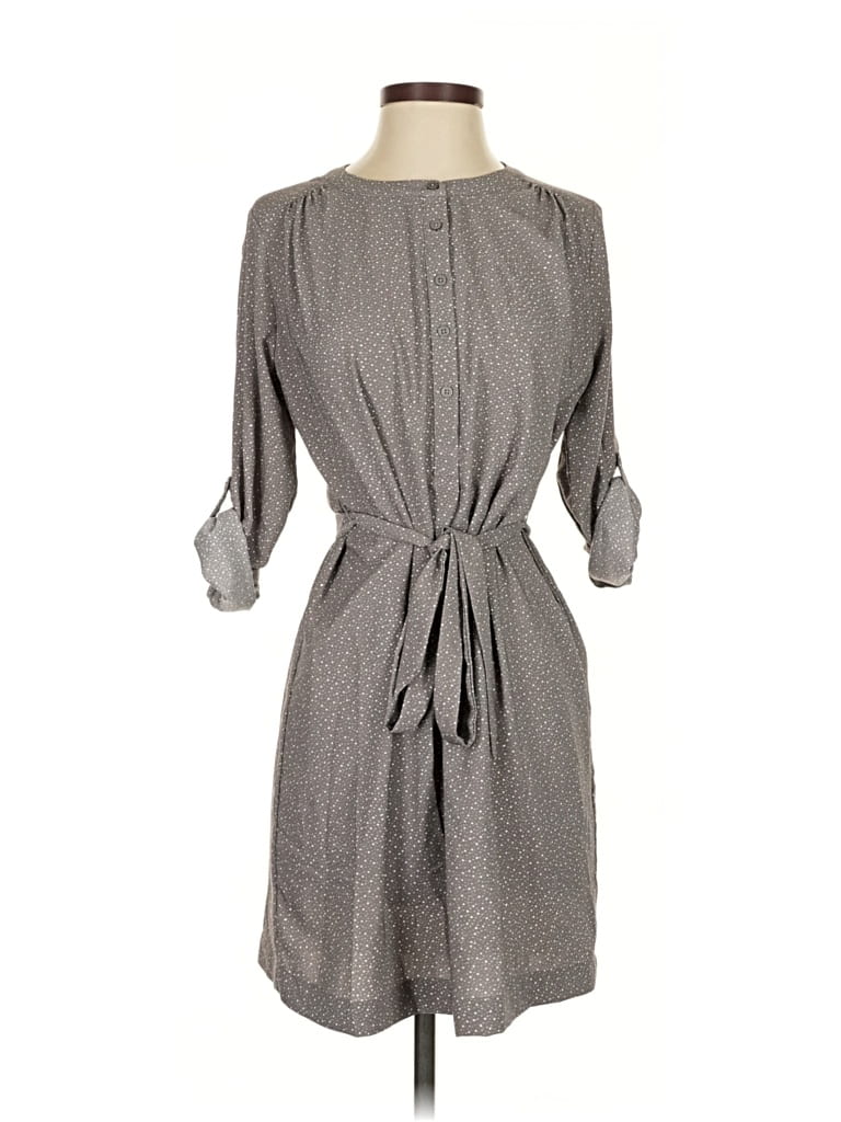 Pre-owned Ann Taylor Loft Outlet Casual Dress In Gray