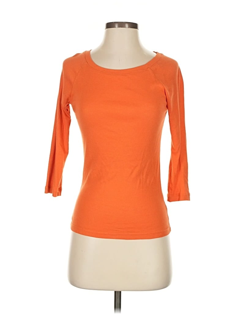 Pre-owned Gap 3/4 Sleeve T-shirt In Orange