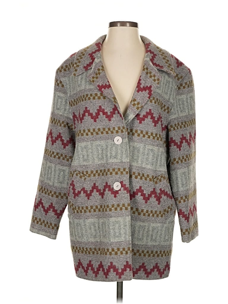 Pre-owned Assorted Brands Coat In Gray