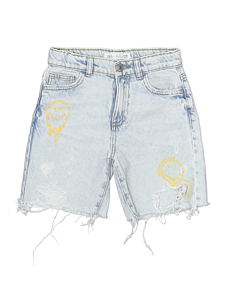 Pre-owned Zara Kids' Denim Shorts In Blue