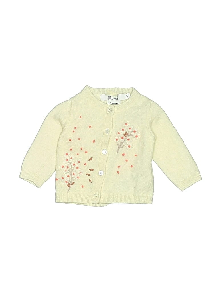 Pre-owned Bonpoint Babies' Cardigan Sweater In White