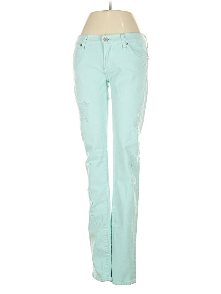 Pre-owned 7 For All Mankind Jeans In Green