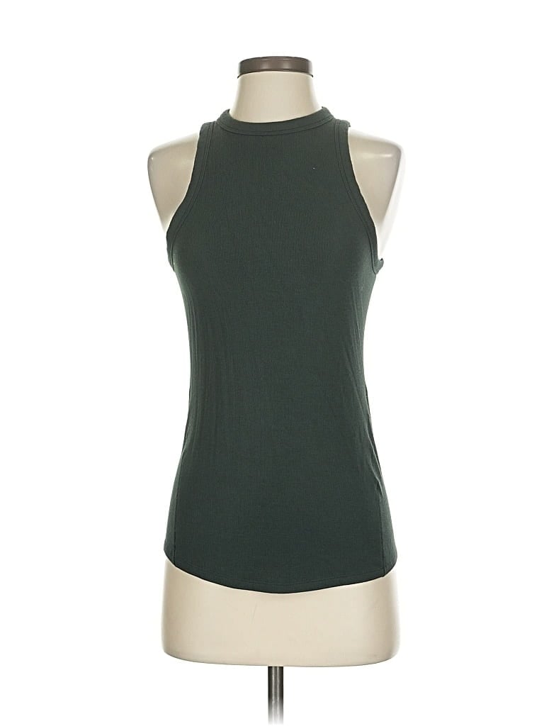 Pre-owned Lululemon Athletica Tank Top Green Halter Neckline Tops