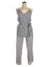 J for Justify 100% Polyester Stripes Gray Blue Jumpsuit Size XL - photo 1