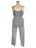 J for Justify 100% Polyester Stripes Gray Blue Jumpsuit Size XL - photo 2