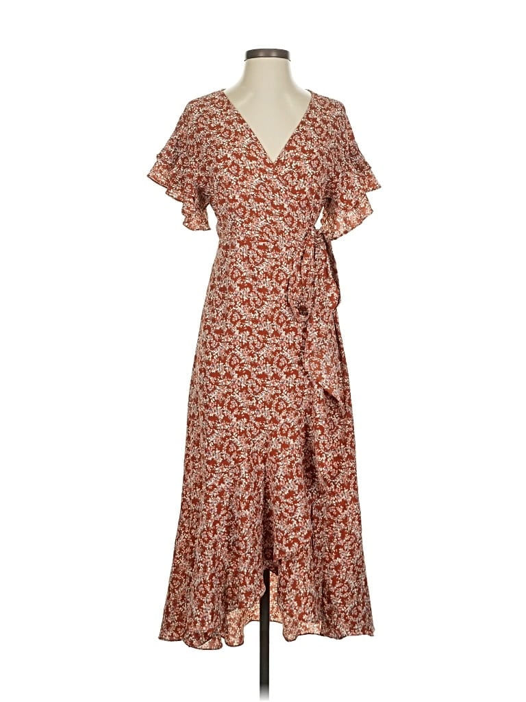 Pre-owned Max Studio Casual Dress In Brown