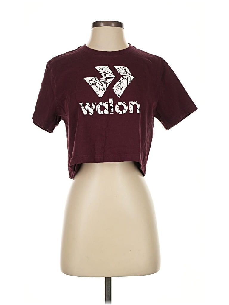 Pre-owned Assorted Brands Short Sleeve T-shirt In Burgundy