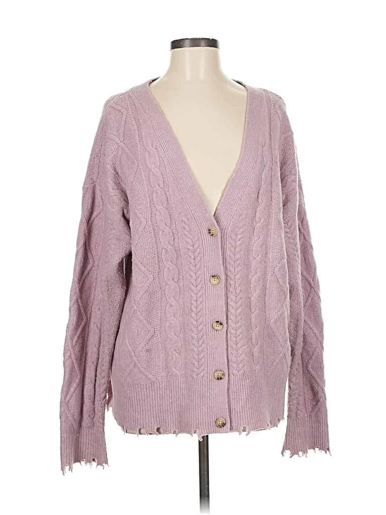 Pre-owned Lucky Brand Cardigan Sweater In Purple