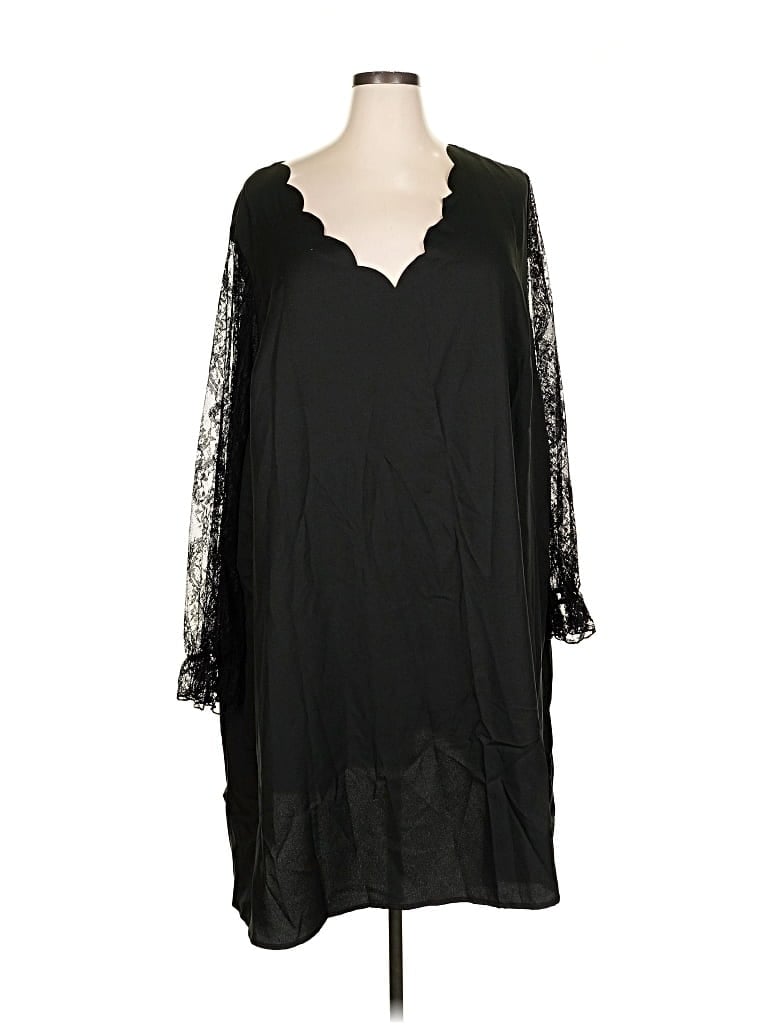 Shein Curve Casual Dress In Black