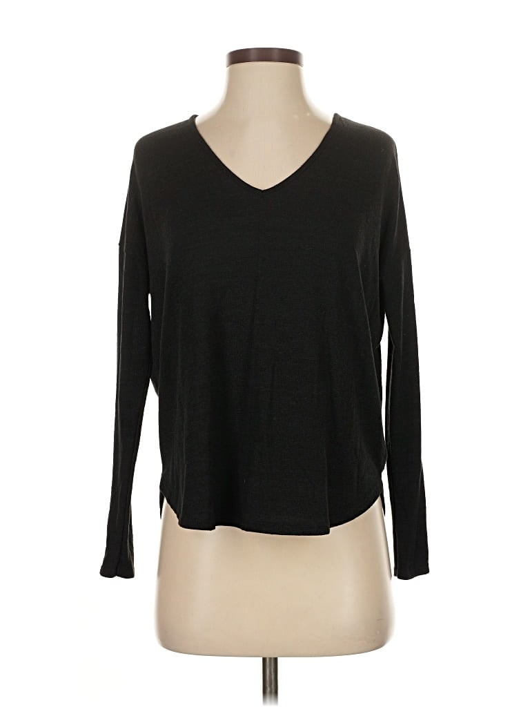 Pre-owned Rachel Zoe Tjx Long Sleeve T-shirt In Black
