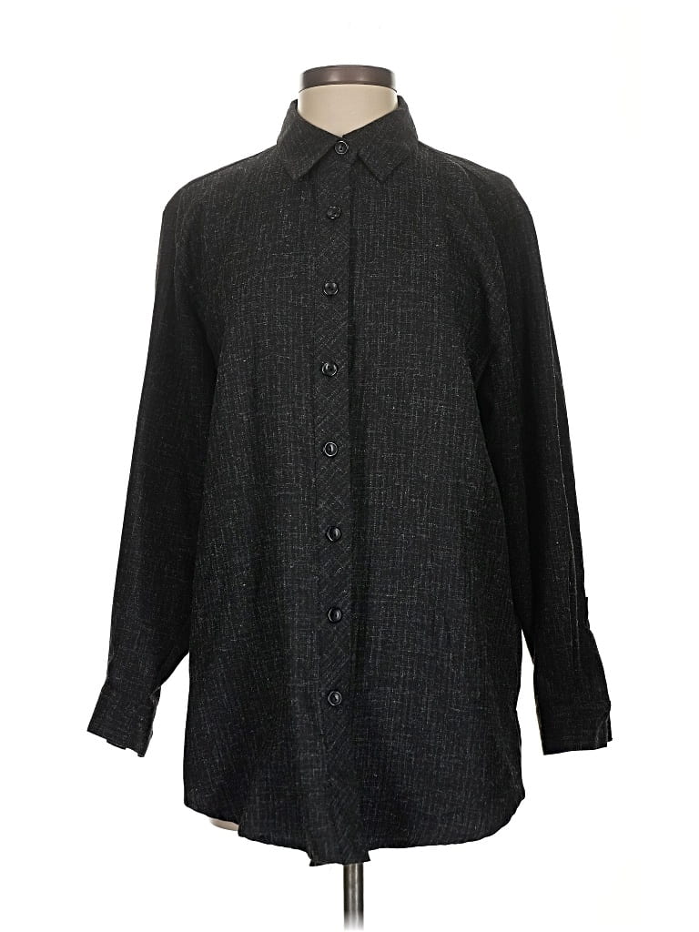 Pre-owned Bonworth Long Sleeve Blouse In Black
