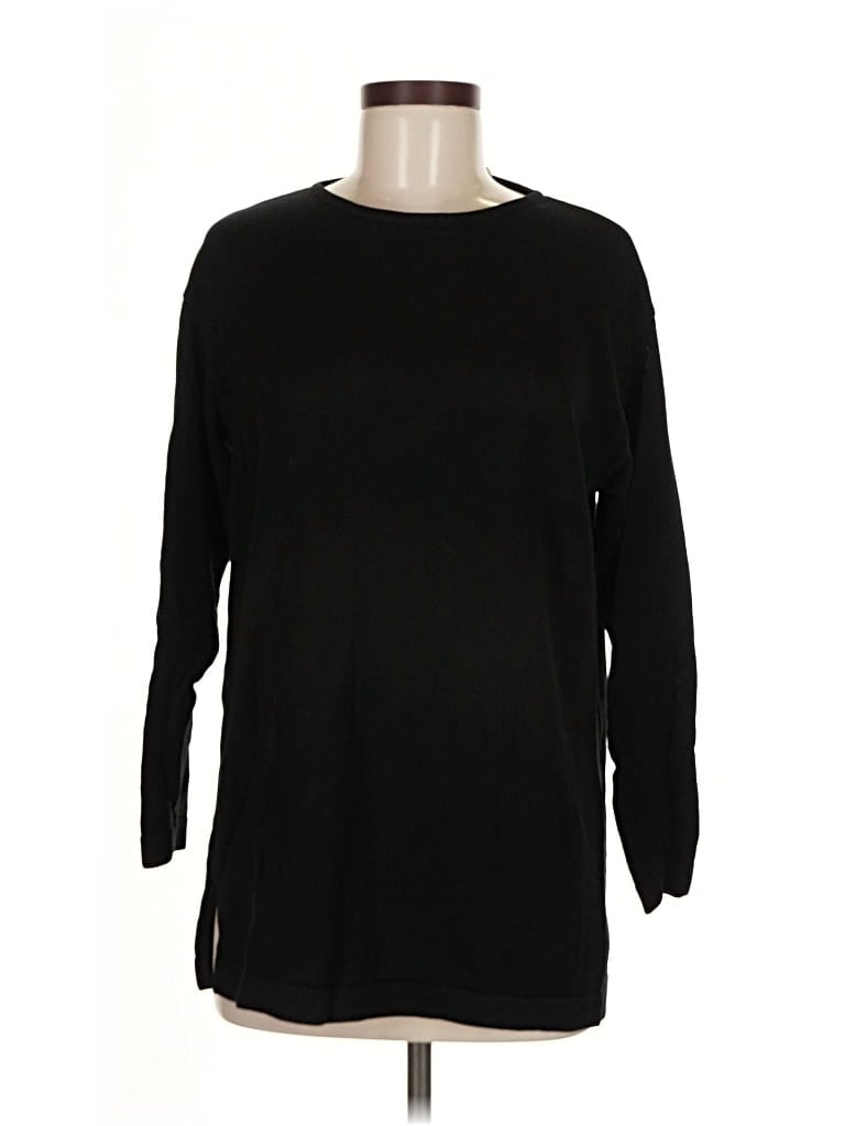 Pre-owned Doncaster Collection Pullover Sweater In Black