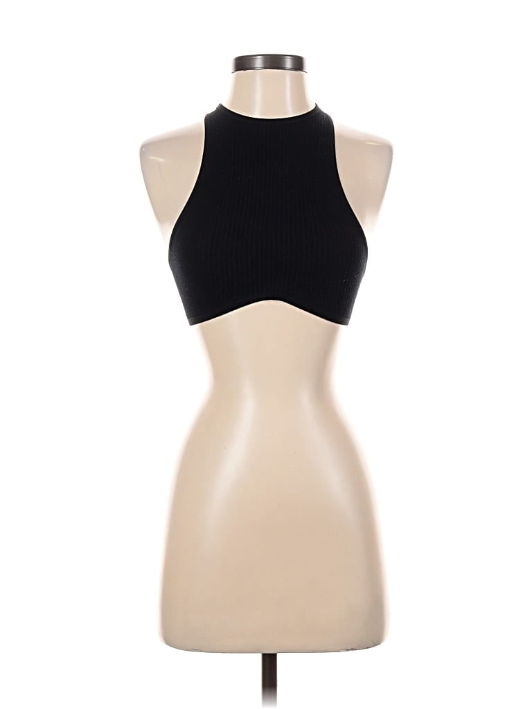 Pre-owned Out From Under Tank Top Black Halter Neckline Tops