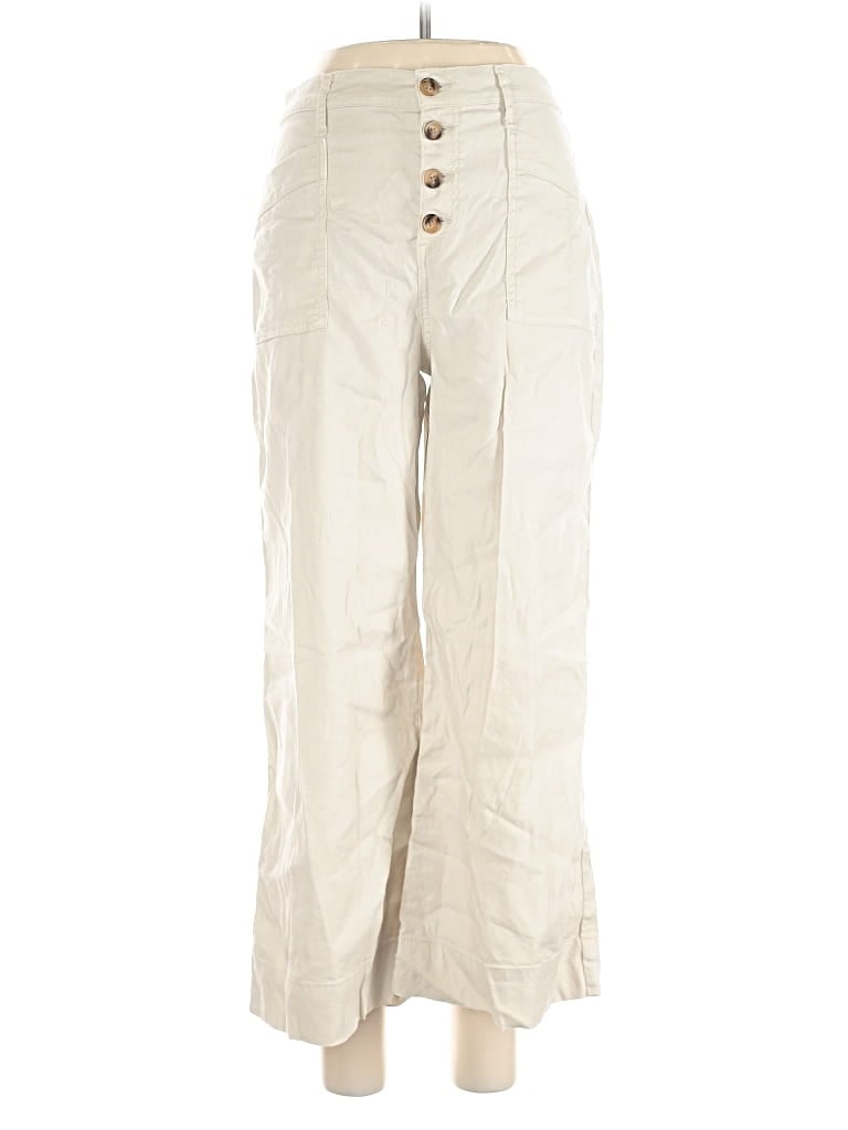 Pre-owned Evereve Linen Pants In White