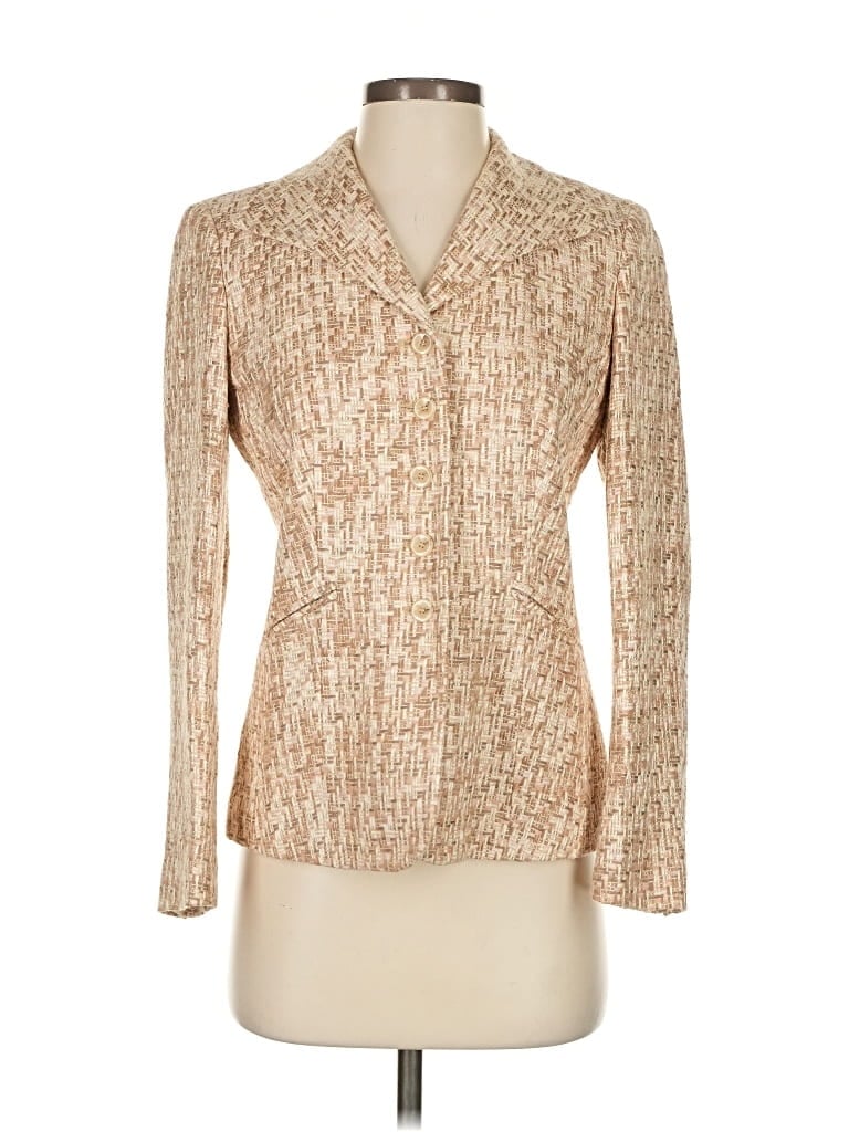 Pre-owned Talbots Blazer Jacket In Gold