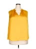 Kasper 100% Polyester Yellow Sleeveless Blouse Size 2X - photo 1