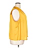 Kasper 100% Polyester Yellow Sleeveless Blouse Size 2X - photo 4