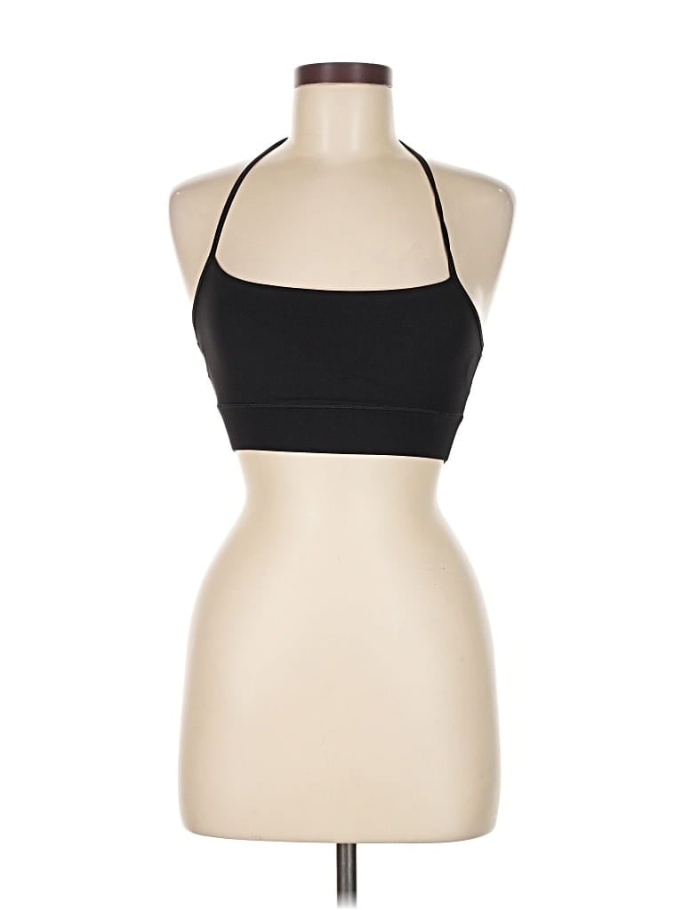 Pre-owned Lululemon Athletica Tank Top Black Halter Neckline Tops