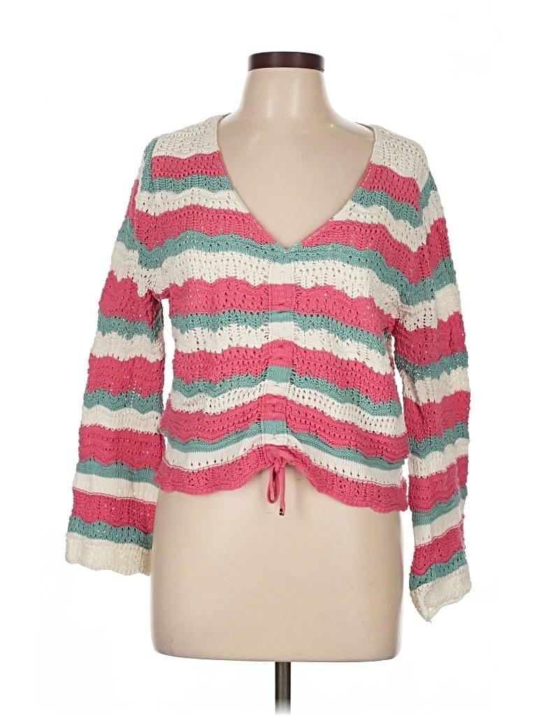 Pre-owned Marc New York Andrew Marc Cardigan Sweater In Pink