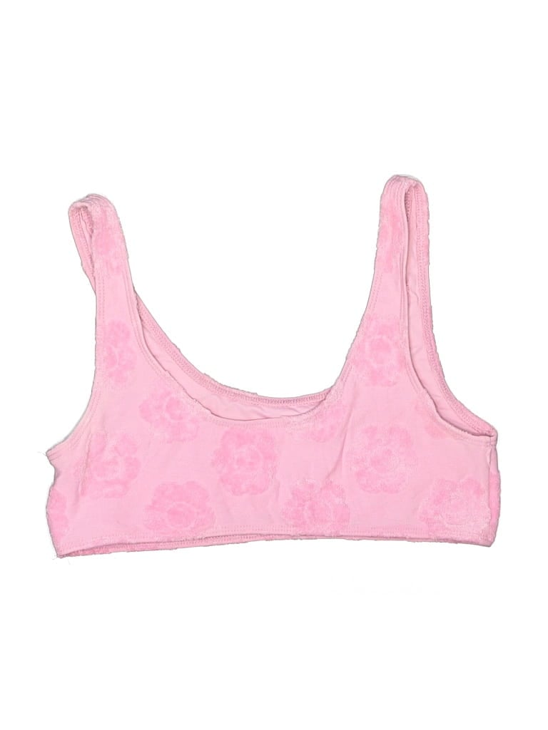 Pre-owned Frankies Bikinis Swimsuit Top Pink Swimwear