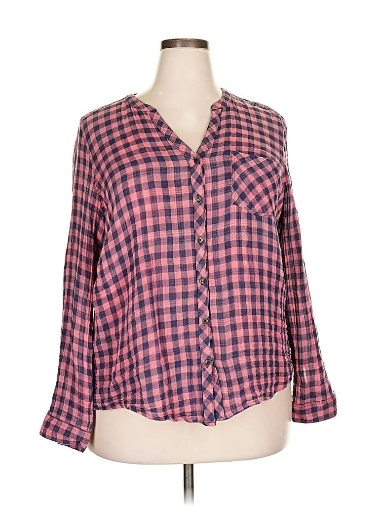 Pre-owned Maurices 3/4 Sleeve Blouse In Blue