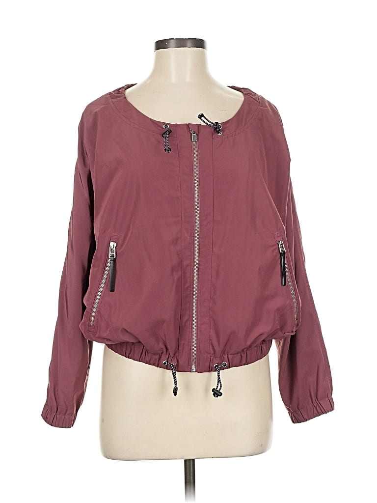 Pre-owned Athleta Jacket In Burgundy