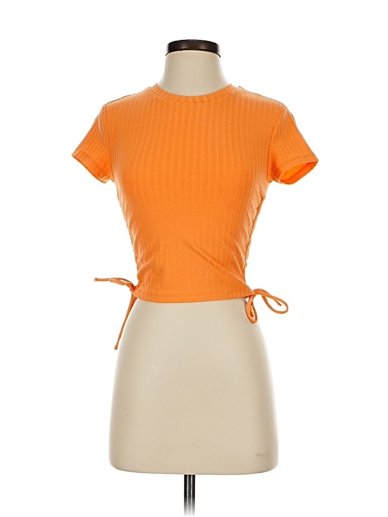 Pre-owned Lovers & Friends Short Sleeve T-shirt In Orange