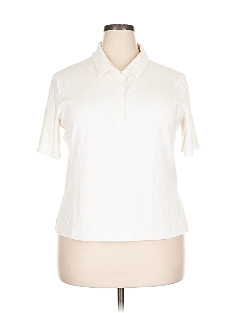Pre-owned Tuckernuck Short Sleeve Polo Shirt In White