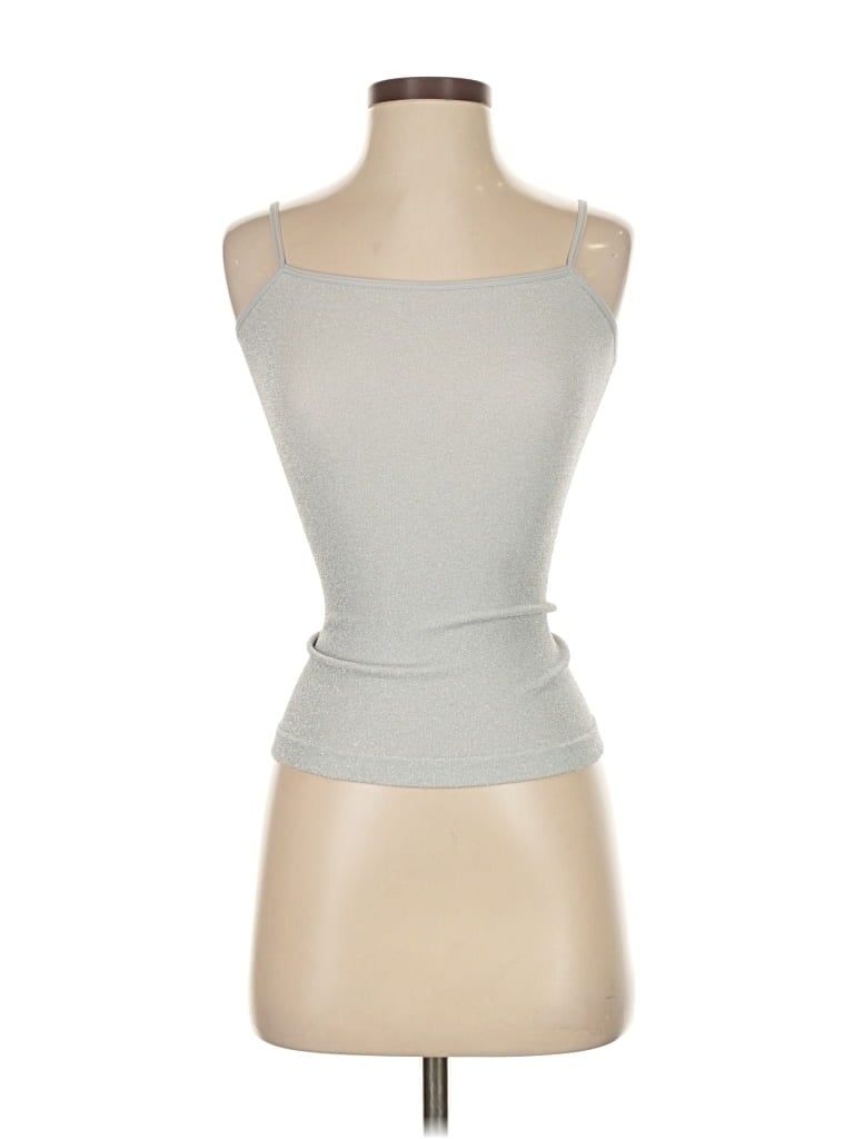 Pre-owned Sugarlips Tube Top Gray Strapless Neckline Tops
