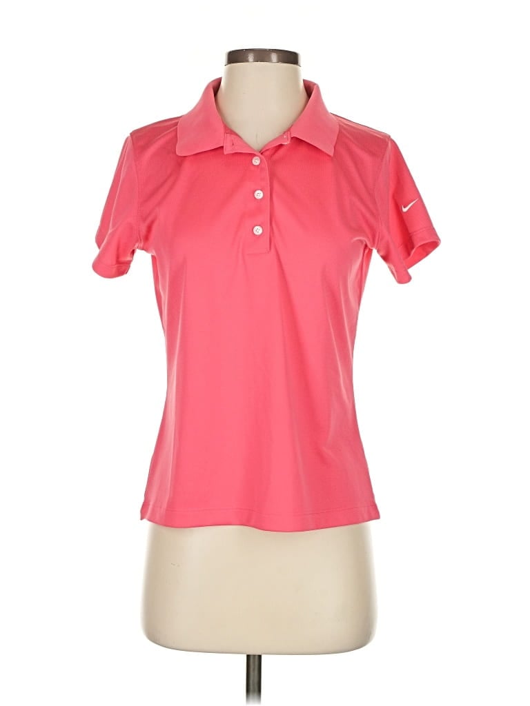 Pre-owned Nike Short Sleeve Polo Shirt In Pink