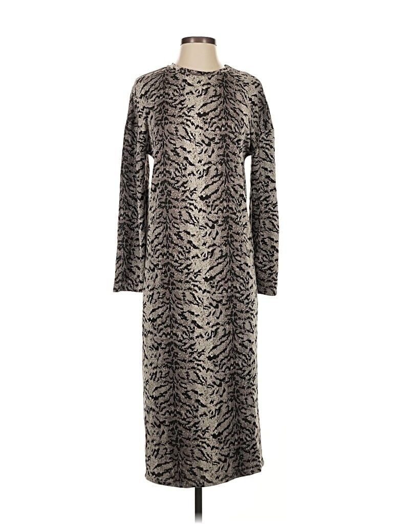 Pre-owned Trafaluc By Zara Casual Dress In Gray