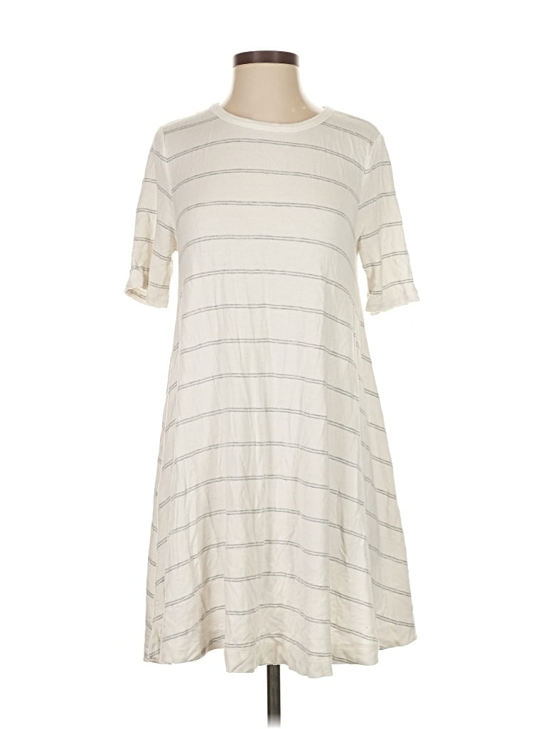 Pre-owned Lou & Grey Casual Dress In White