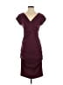 BCBGMAXAZRIA Solid Burgundy Cocktail Dress Size 6 - photo 1