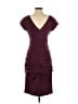 BCBGMAXAZRIA Solid Burgundy Cocktail Dress Size 6 - photo 2