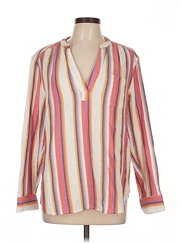Pre-owned Gap Long Sleeve Blouse In Pink