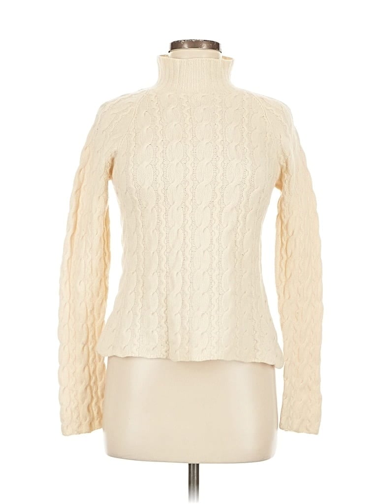 Pre-owned Brooks Brothers Wool Pullover Sweater In White