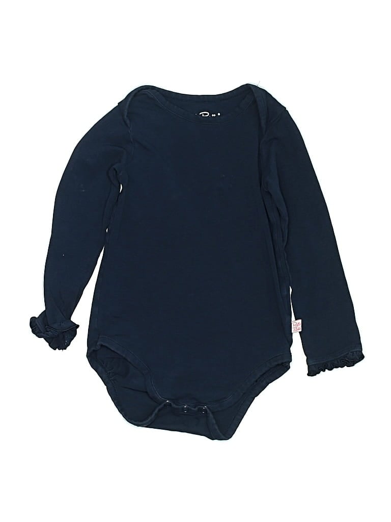 Pre-owned Ruffle Butts Kids' Long Sleeve Onesie In Blue